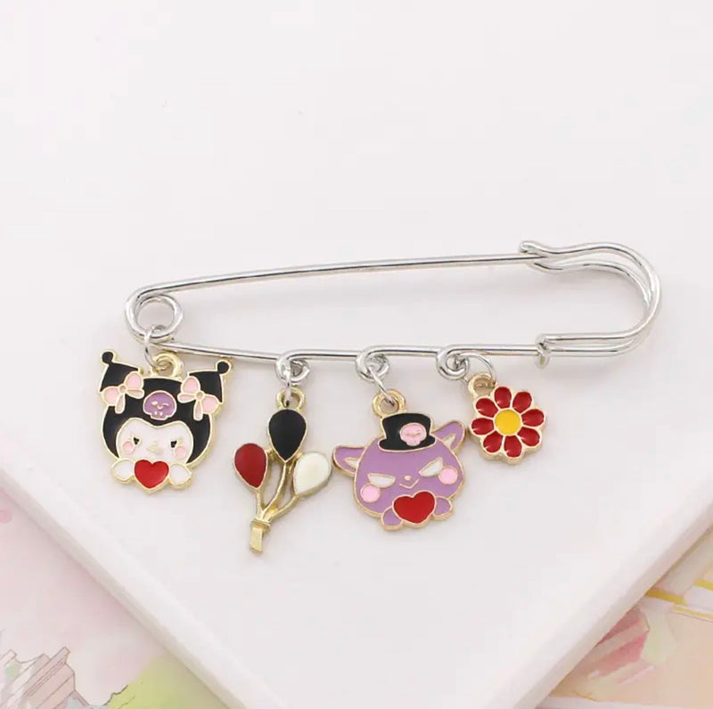 Brooch Hello Kittys Mymelody Kuromi Cute Personality Buckle Pin - Tuzzut.com Qatar Online Shopping