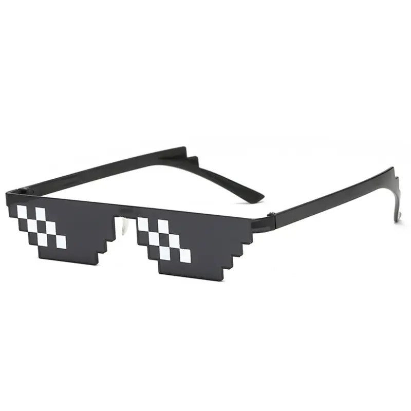 Mosaic Sunglasses For Mens Womens Pixel Black Retro Gamer Robot Sunglasses Cool Party Vintage Shades Eyewear - ZH1603-4 - Tuzzut.com Qatar Online Shopping