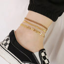 Women Bohemia Stainless Steel Anklets, 2-3pcs/set Elegant Anklet On Leg Foot Holidays Beach Jewelry,Length Adjustable - Tuzzut.com Qatar Online Shopping