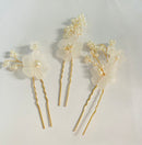 3pcs Gold Wedding Hair Pins Pearl Headpiece Bridal Hairpins Bride Handmade Hair Clip Leaf Hairwear For Women Jewelry - Tuzzut.com Qatar Online Shopping