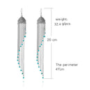 Zuowen Bohemian Vintage Tassel Beads Crown Drop Earrings For Women - Tuzzut.com Qatar Online Shopping