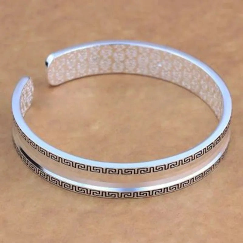 Silver Vintage Fashion Jewelry,Men's and Women's Bracelets Personalized Creativity Senior Hand Jewelry Couple Gift - Tuzzut.com Qatar Online Shopping