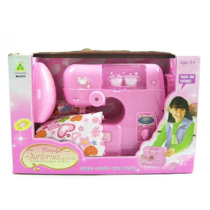 Electric Mini Sewing Machine Toy Simulation Household Appliance Pretend Play Toys For Girls Role Play Education Furniture Toy - Tuzzut.com Qatar Online Shopping