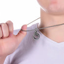 Punk Skull Hand Circle Pendant 3MM Stainless Steel Chain Necklace For Men Male Neck Gothic Jewelry - Tuzzut.com Qatar Online Shopping