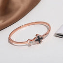 Rose Gold Opening Adjustable Four-Leaf Clover Bracelet - Tuzzut.com Qatar Online Shopping