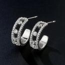 Zirconia Exquisite Geometric Earrings for Women INS Trendy Jewelry - Tuzzut.com Qatar Online Shopping