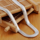 Stainless Steel Flat Necklace Silver Color Waterproof  Filmy Snake Chain Men Gift Jewelry - Tuzzut.com Qatar Online Shopping