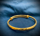 Stretch Bangle for Women Girls Gold Color Dubai Wedding Ethiopian Bracelet Africa Bride Arab Jewelry - Tuzzut.com Qatar Online Shopping