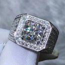 Male Ring Silver Color Jewelry Engagement Wedding band Rings for men gift - S16524697 - Tuzzut.com Qatar Online Shopping