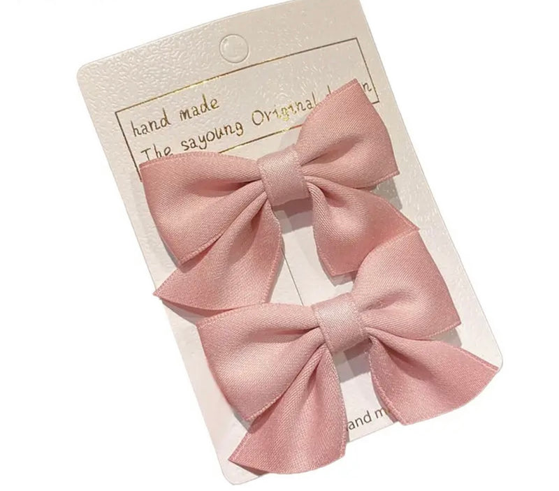 Cute Bows Baby Girls Hair Clips Solid Color Floral Pattern Children Hairpins Korean Korean Kids Hair Accessories - Tuzzut.com Qatar Online Shopping