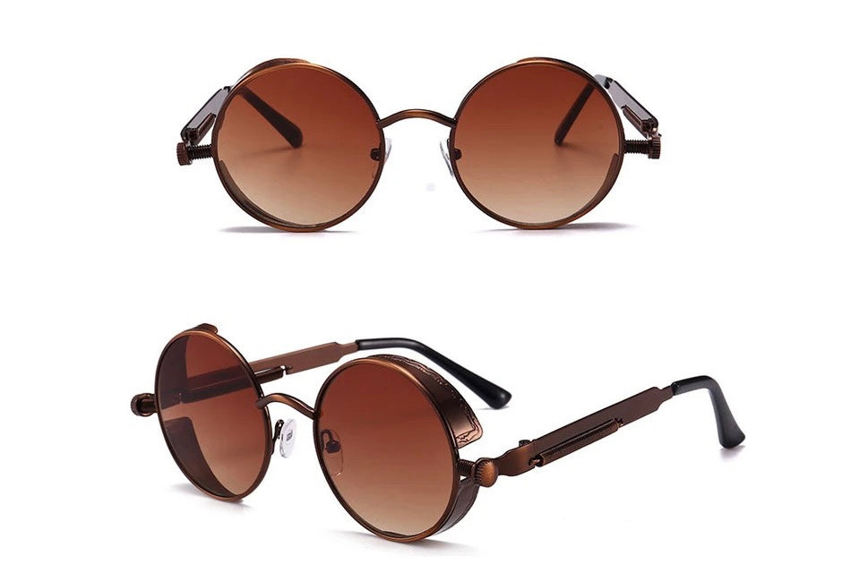 Vintage Steampunk Red Sunglasses Men Round Punk Alloy Metal Retro Sun Glasses Women Goggles Gothic Style Shades Vintage Steampunk Red Sunglasses Men Round Punk Alloy Metal Retro Sun Glasses Women Goggles Gothic Style Shades