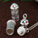 100% 90 Silver Tibetan Gau Pendant Necklace Buddhist OM Mani Padme Hum Prayer Box Pendant Tibetan Box Pendant - Tuzzut.com Qatar Online Shopping