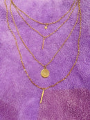 Boho Multi-layer Long Chain Necklace Triangular Hollow Metal Stick Pendant Necklaces For Women Fashion Neck Jewelry - S1552292 - Tuzzut.com Qatar Online Shopping