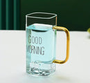 400ml Square Glass Mug Breakfast Milk Coffee Cup - Tuzzut.com Qatar Online Shopping