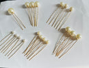 18pcs/pack Gold Wedding Hair Pins Pearl Headpiece Bridal Hairpins Bride Handmade Hair Clip Leaf Hairwear For Women Jewelry - Tuzzut.com Qatar Online Shopping