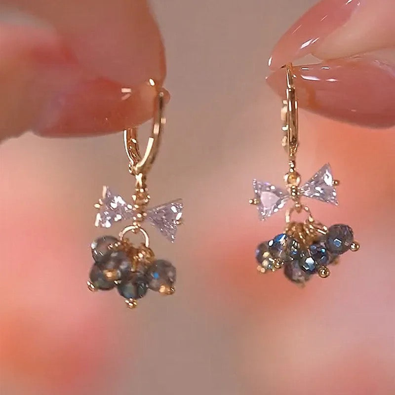 Korean New Exquisite Flower Splicing Earrings - S4560423 Korean New Exquisite Flower Splicing Earrings - S4560423