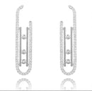 Trendy Prong CZ Punk Style Dangle Earrings for Women Girl - Tuzzut.com Qatar Online Shopping