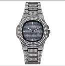 Iced Out Diamond Watch Quartz Gold HIP HOP Watches - Tuzzut.com Qatar Online Shopping