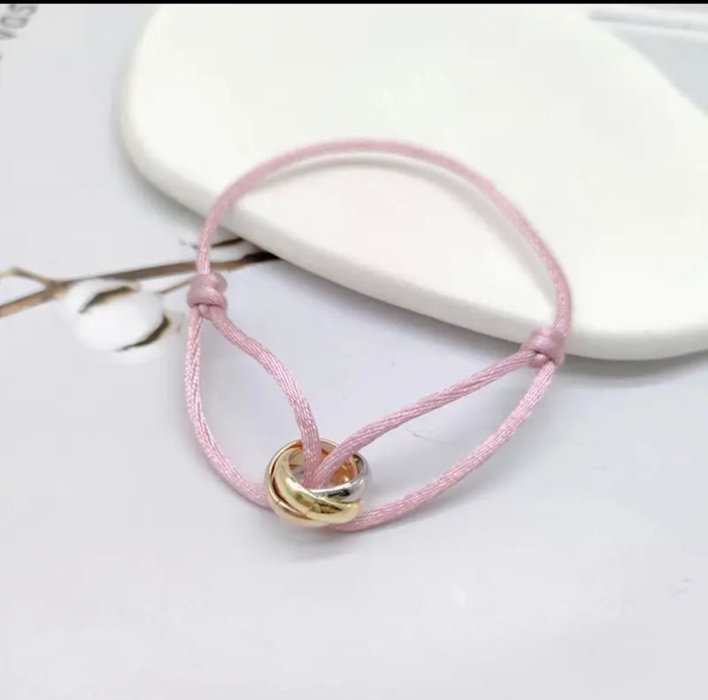 Simple Fashion Unisex Bracelet 3 Metal Buckle Hand Chain Adjustable Men's Rope Bracelet for Women Jewelry Gifts - Tuzzut.com Qatar Online Shopping
