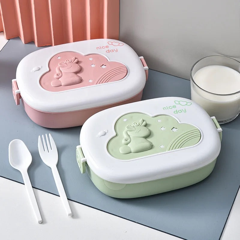 Cute Lunch Box for Kids Compartments Microwae Bento Lunchbox Children Kid School - Tuzzut.com Qatar Online Shopping