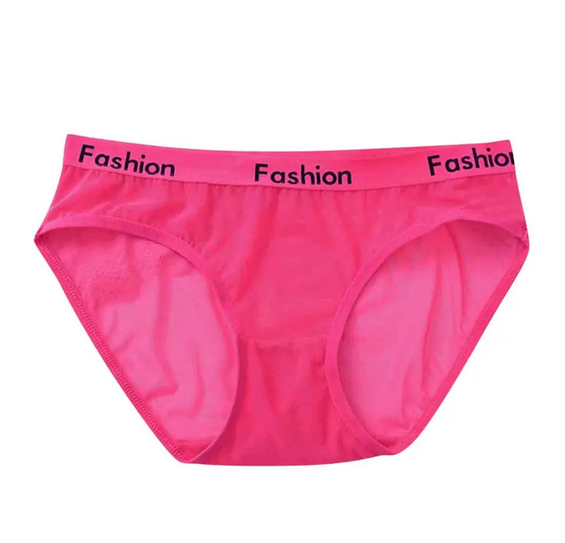 Fashion Panties Women Solid Color Letter Printed Panty High Elastic Co
