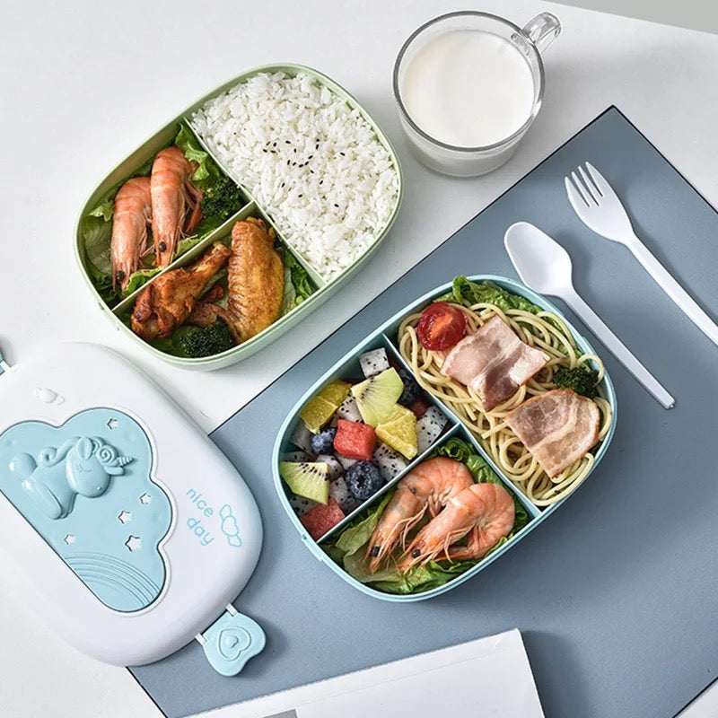 Cute Lunch Box for Kids Compartments Microwae Bento Lunchbox Children Kid School - Tuzzut.com Qatar Online Shopping