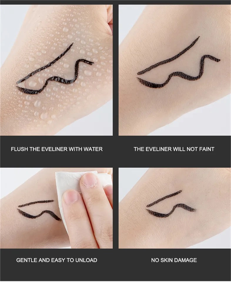 2 In1 Winged Stamp Liquid Eyeliner Pen Waterproof Fast Dry Black Eye Liner Pencil With Eyeliner Cosmetic Double-ended Eyeliner - Tuzzut.com Qatar Online Shopping
