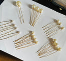 18pcs/pack Gold Wedding Hair Pins Pearl Headpiece Bridal Hairpins Bride Handmade Hair Clip Leaf Hairwear For Women Jewelry - Tuzzut.com Qatar Online Shopping