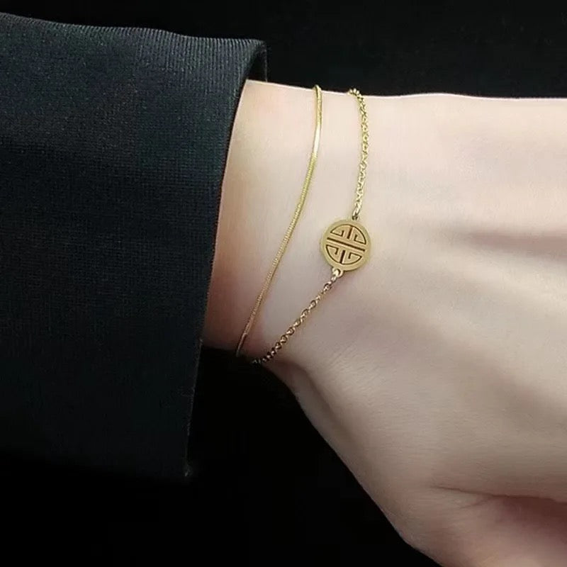 Classic Fashion Style Double Layer Bracelet S4549198 Classic Fashion Style Double Layer Bracelet S4549198