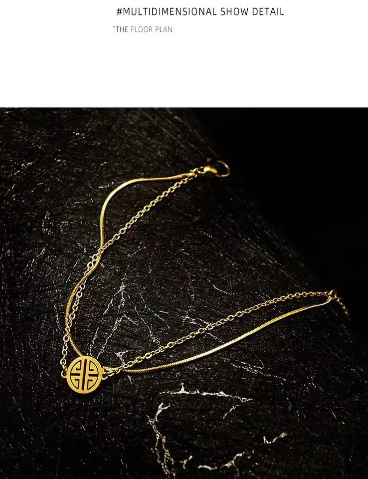 Classic Fashion Style Double Layer Bracelet S4549198 Classic Fashion Style Double Layer Bracelet S4549198