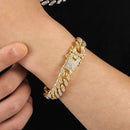 HipHop Men Women 13MM Prong Cuban Link Chain Bracelet - S419223799 - Tuzzut.com Qatar Online Shopping