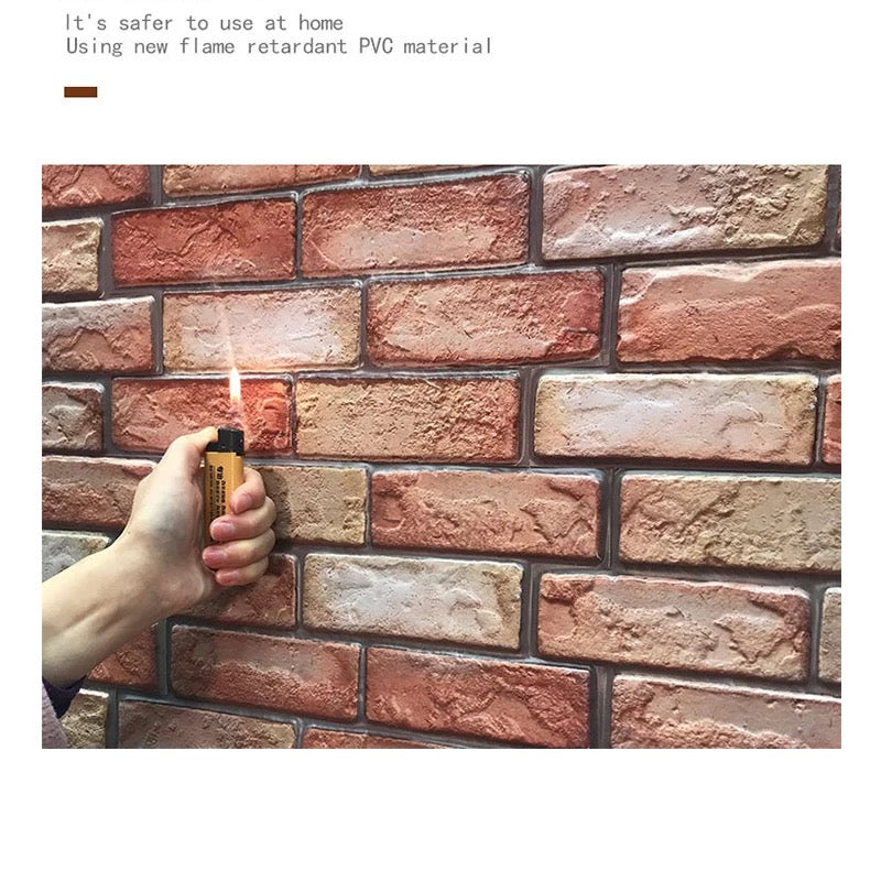 3D Stereo Wall Stickers Self-adhesive Wallpaper Brick Pattern 3D Stereo Wall Stickers Self-adhesive Wallpaper Brick Pattern