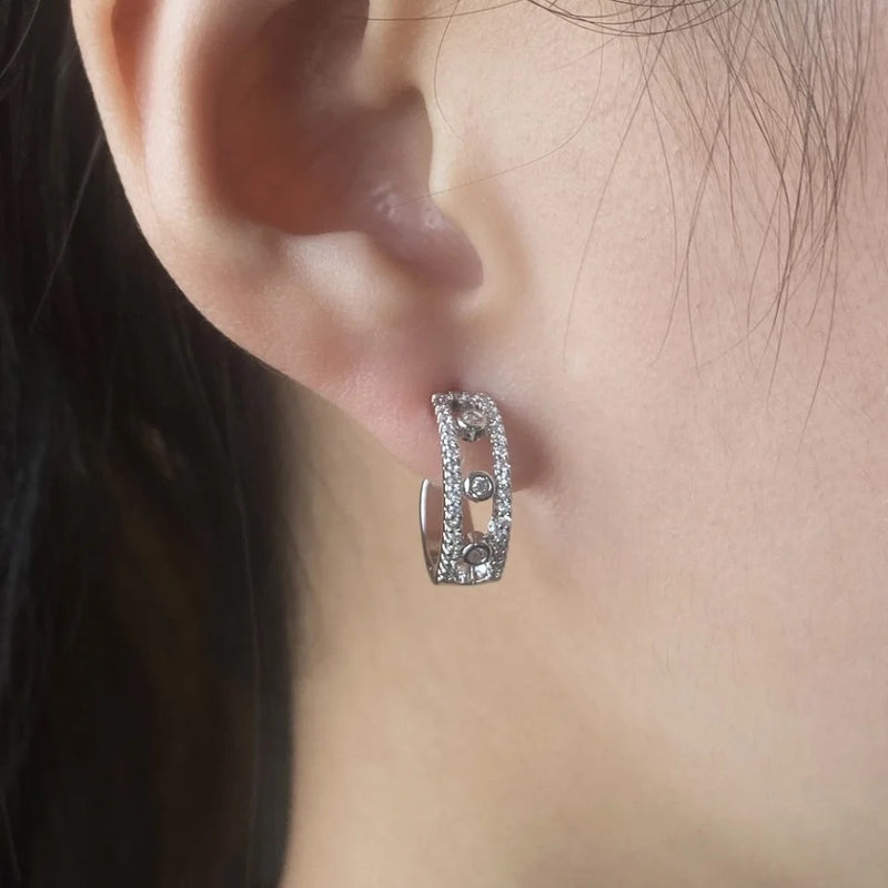 Zirconia Exquisite Geometric Earrings for Women INS Trendy Jewelry - Tuzzut.com Qatar Online Shopping