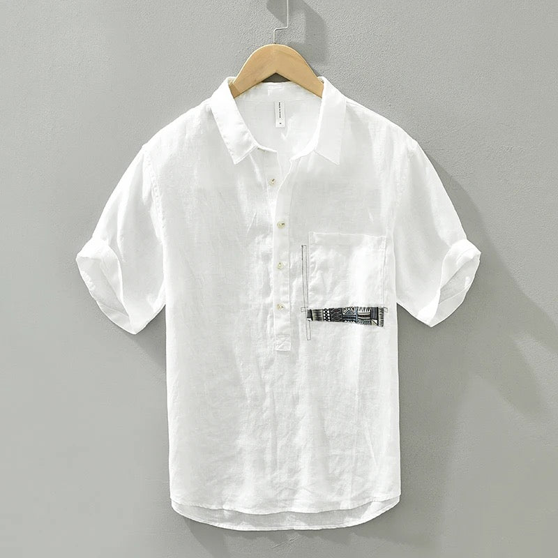 Linen Men Shirt size -2XL (S4705944 62) - Tuzzut.com Qatar Online Shopping