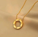 Fashion Chain Necklace Circle Hollow Metal Stick Pendant Necklaces For Women Fashion Neck Jewelry - X4453492 - Tuzzut.com Qatar Online Shopping