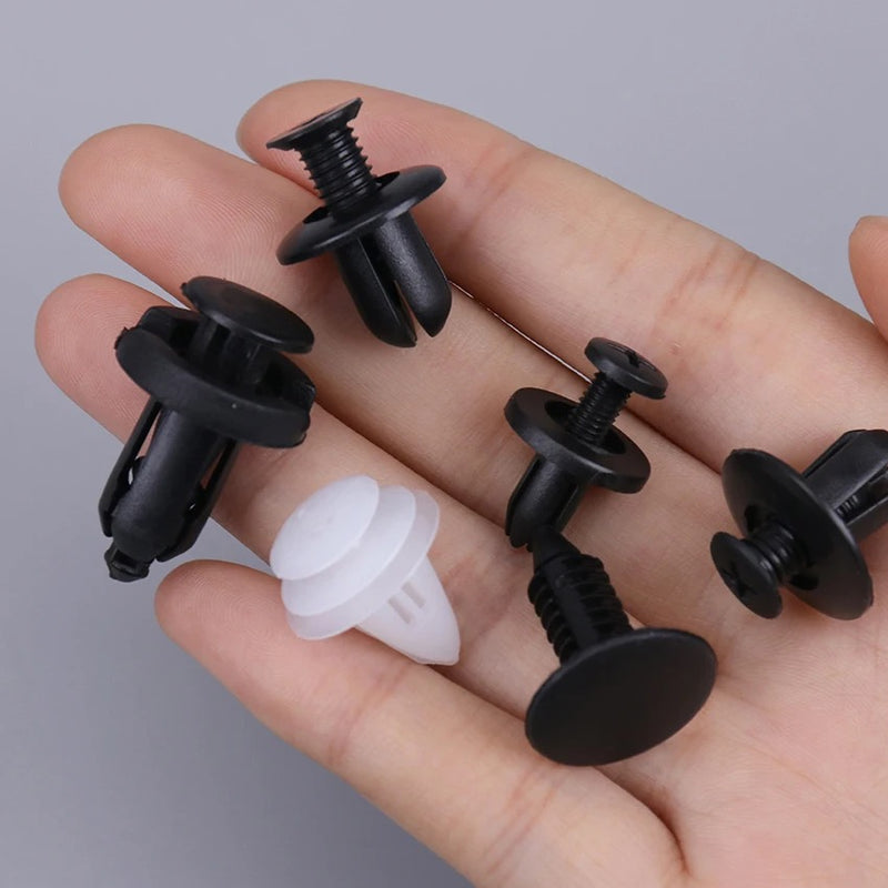 100pcs Universal Auto Body Fastener Clips - Car Bumper/Door Trim