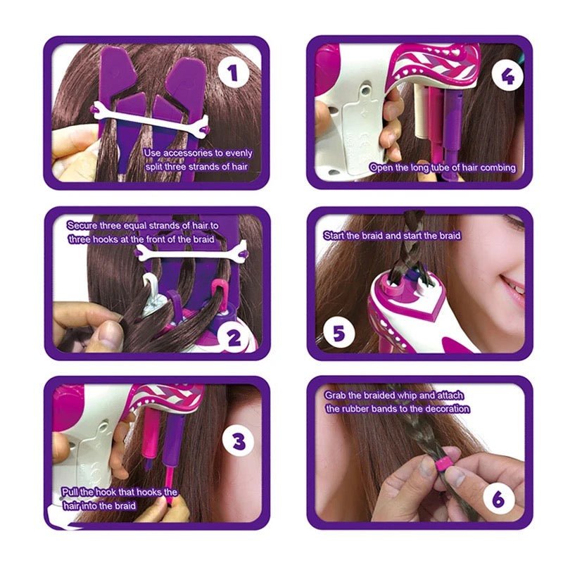 Automatic Hair Braider Electric DIY Hair Weave Machine Twist Knitting Roll Twisted Braiding Hair Styling Tools Girl Gift Automatic Hair Braider Electric DIY Hair Weave Machine Twist Knitting Roll Twisted Braiding Hair Styling Tools Girl Gift