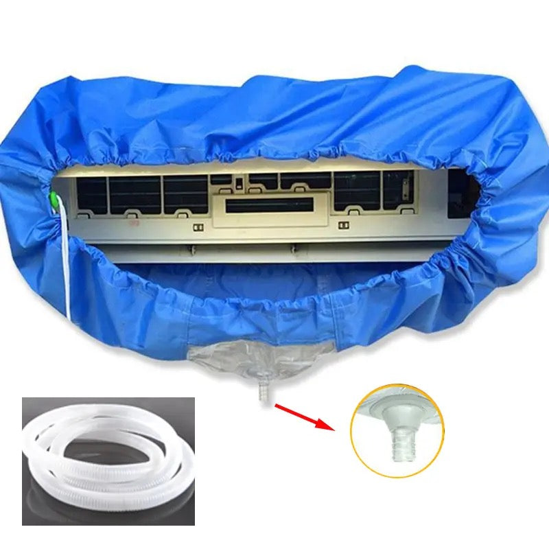Air Conditioner Cover Washing Cover Wall Mounted Air Conditioner Cleaning Protective Dust Cover WithTightening Belt Cleaner Bags Size Large - Tuzzut.com Qatar Online Shopping