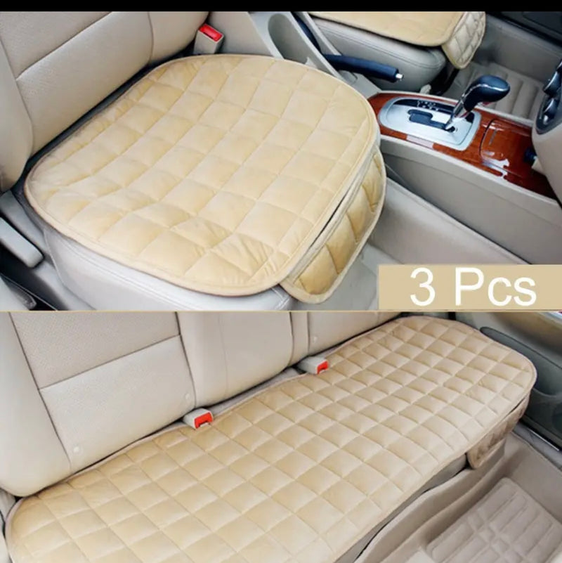 3 Pcs Car Seat Cover Front Rear Fabric Cushion Breathable Protector Mat Pad Car Universal Auto Interior Styling Truck SUV Van - S4054030 47 - HRK4001 - Tuzzut.com Qatar Online Shopping