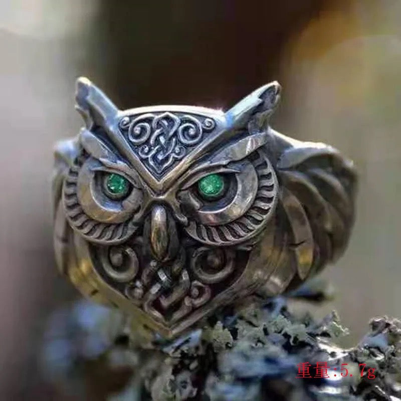 Fashion Men's Retro Owl Animal Ring Suitable for  Party  High-quality  European and American Personality Jewelry - Tuzzut.com Qatar Online Shopping