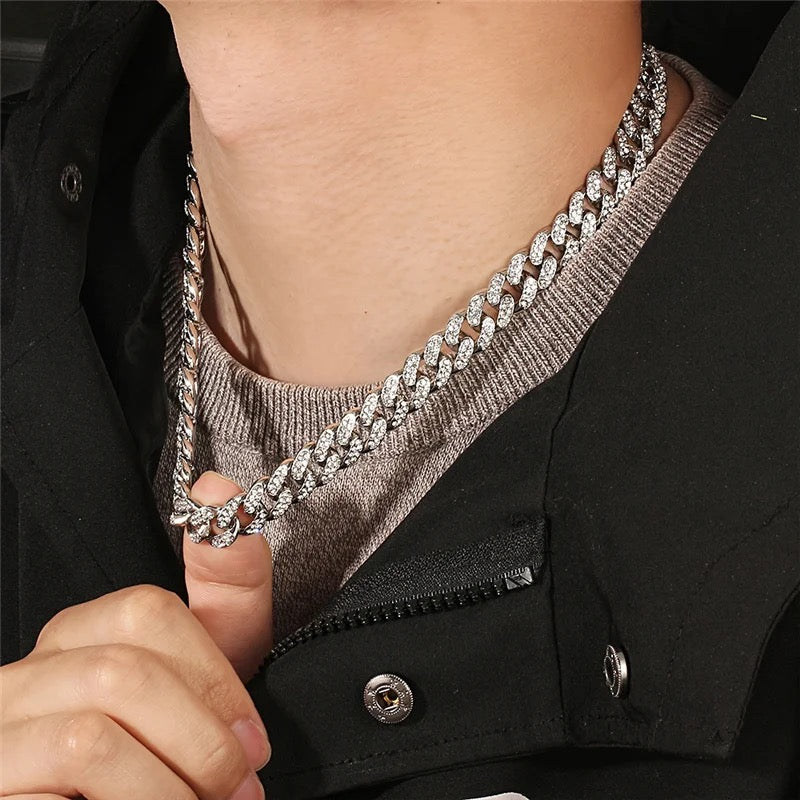 Crystal Necklace Fashion Bling Rhinestone Jewelry 22 inch - Tuzzut.com Qatar Online Shopping
