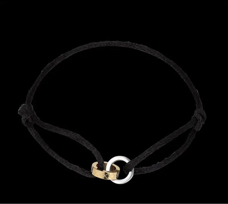 Stainless Steel Bracelet LOVE Metal Buckle Ribbon Lace Up Chain Bracelet Adjustable Size For Women Fasion Charm Bracelet - Tuzzut.com Qatar Online Shopping