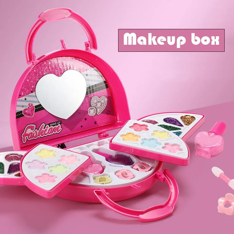 Make-up Toy Box Children's Make-up Toy Set Open suitcase Children Girls Simulation Dressing Table Makeup Toy Cosmetics Party toy - Tuzzut.com Qatar Online Shopping