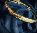 Stretch Bangle for Women Girls Gold Color Dubai Wedding Ethiopian Bracelet Africa Bride Arab Jewelry - Tuzzut.com Qatar Online Shopping