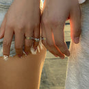 Magnetic Chain Couples Romantic Pair Ring Love Heart Pendant Opening Women Lovers Jewelry - Tuzzut.com Qatar Online Shopping