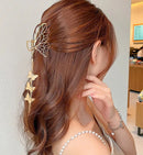 Vintage Metal Butterfly Hair Claw Nonslip Elegant Golden Geometric Hair Crab Clips With Butterfly Tassel Girls Hair Accessorie - Tuzzut.com Qatar Online Shopping