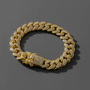 HipHop Men Women 13MM Prong Cuban Link Chain Bracelet - S419223799 - Tuzzut.com Qatar Online Shopping