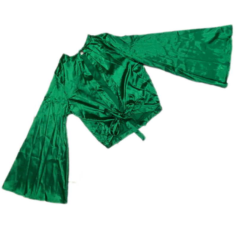 Women's Vintage Pleated Flare Sleeve Shirt - Size L - S4704460 05 - HRK4001 - Tuzzut.com Qatar Online Shopping