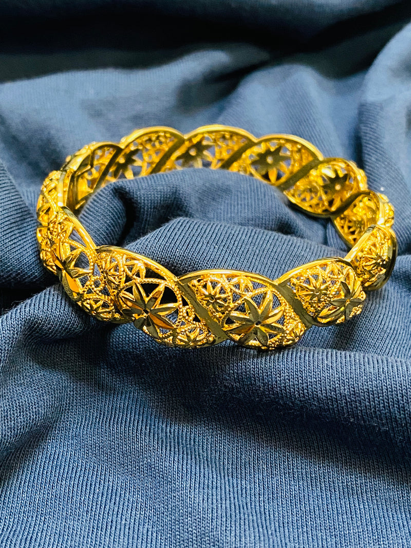 Ethiopian Africa Gold Color Bangles For Women Flower Bride Bracelet African Wedding Jewelry Middle East Items - Tuzzut.com Qatar Online Shopping