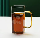 400ml Square Glass Mug Breakfast Milk Coffee Cup - Tuzzut.com Qatar Online Shopping